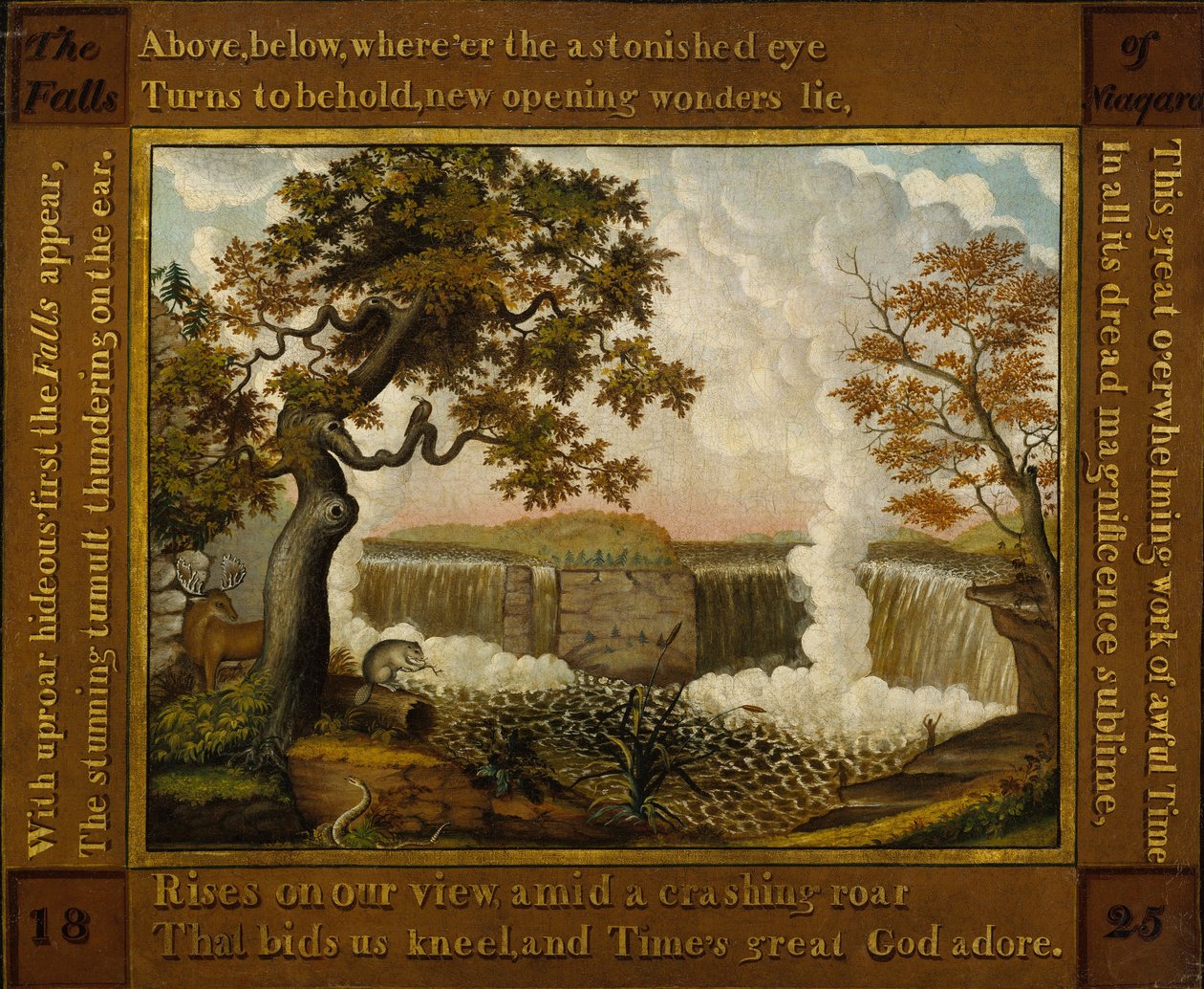 Niagarafallen, ca. 1825. av Edward Hicks