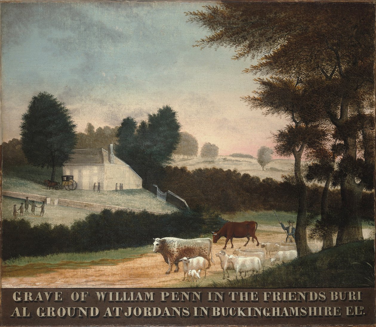 The Grave of William Penn, 1847 av Edward Hicks