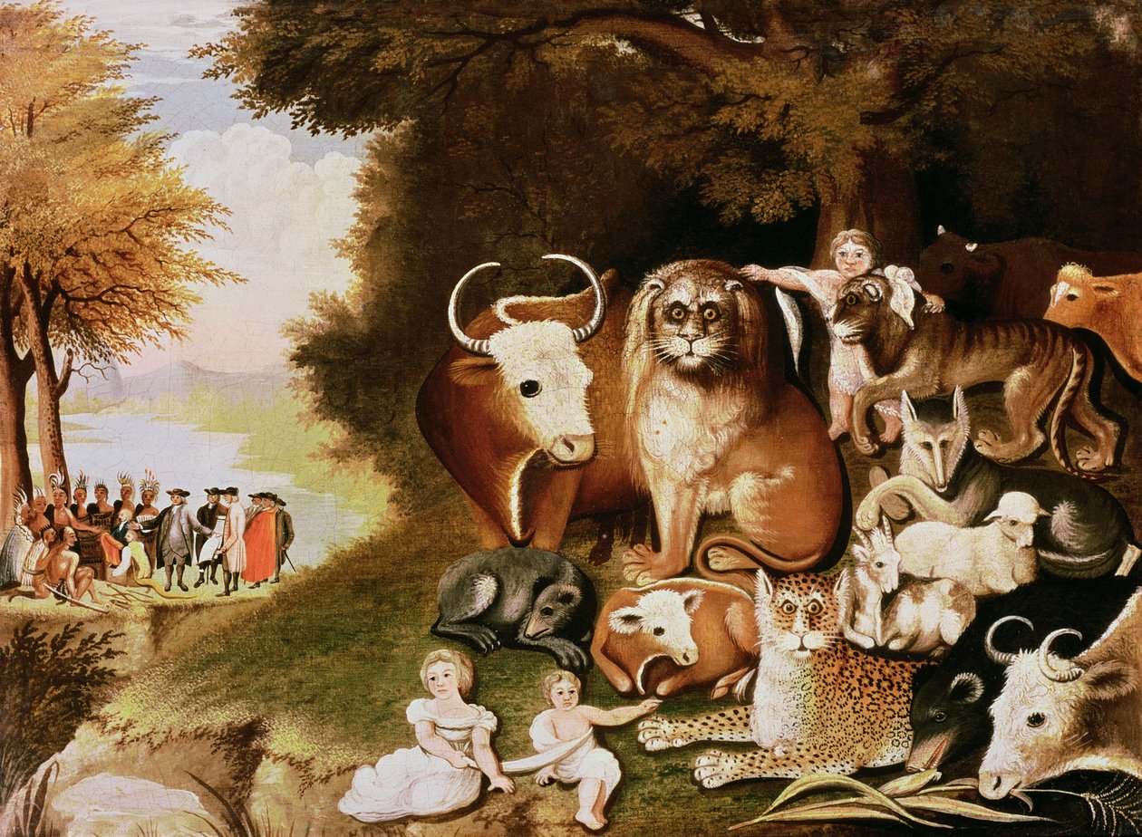 The Peaceable Kingdom, 1832-34 (se även 84503) av Edward Hicks