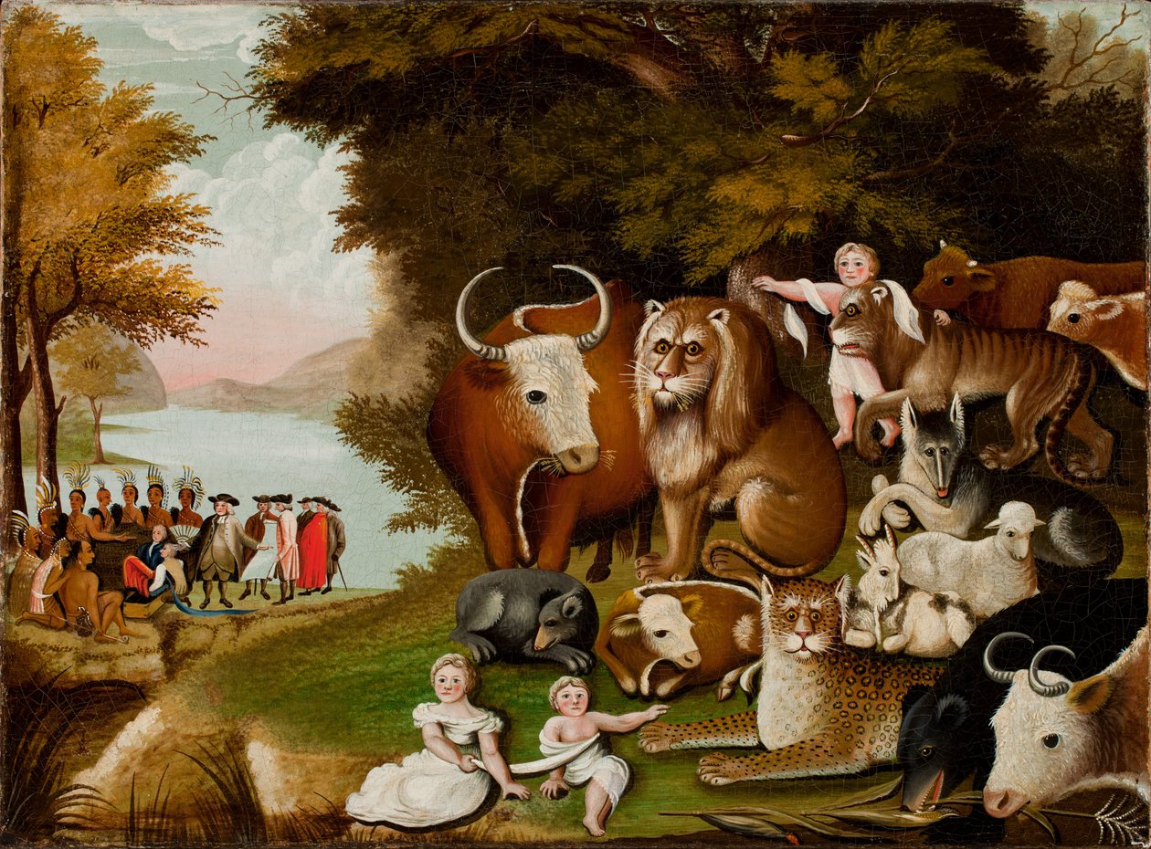 The Peaceable Kingdom, c.1833 av Edward Hicks