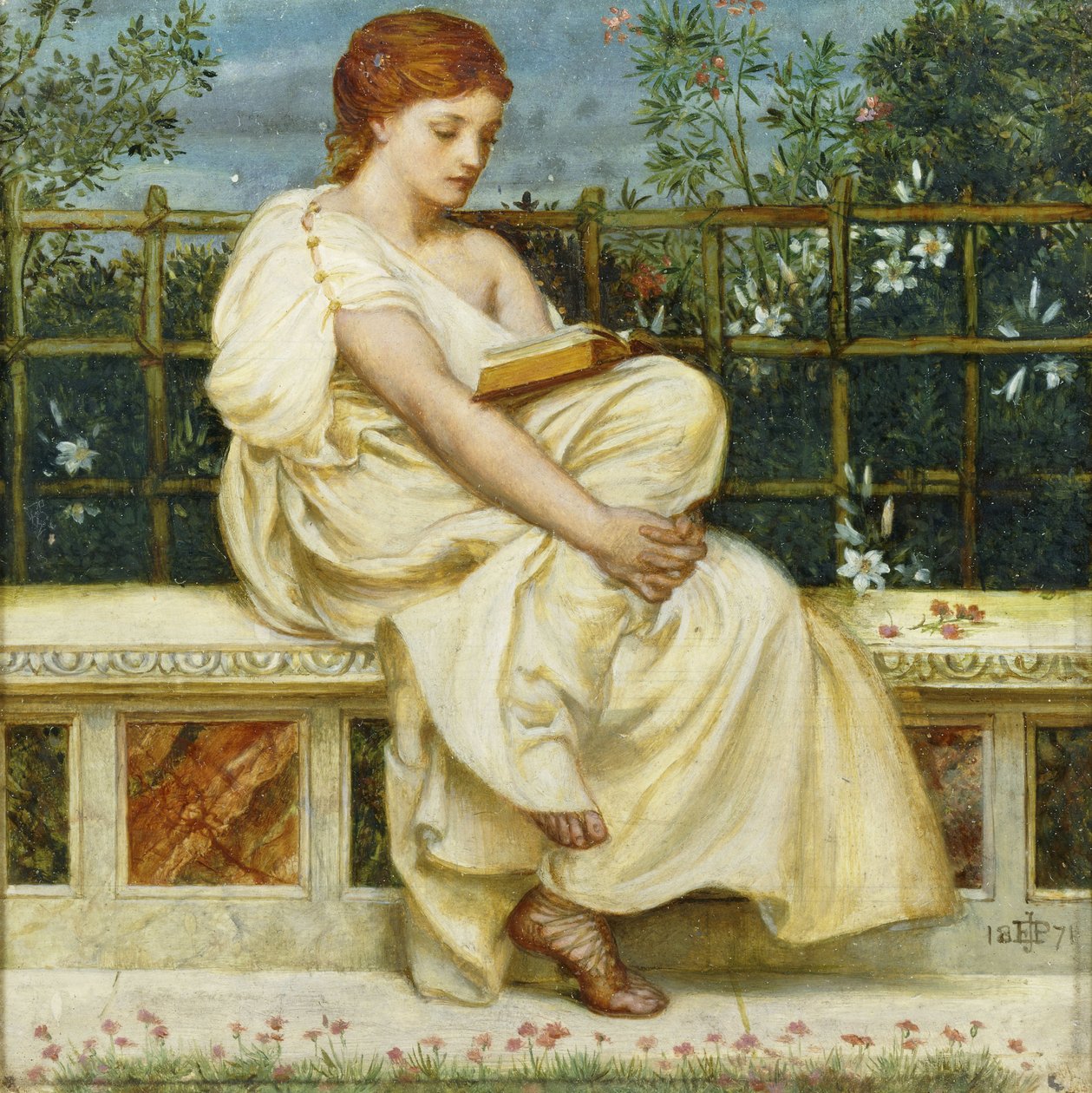 Läsning, 1871 av Edward John Poynter