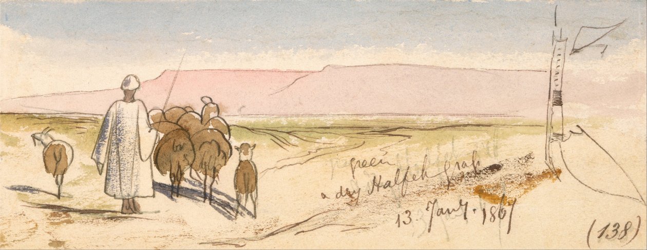 Ett torrt Halfeh-gräs av Edward Lear
