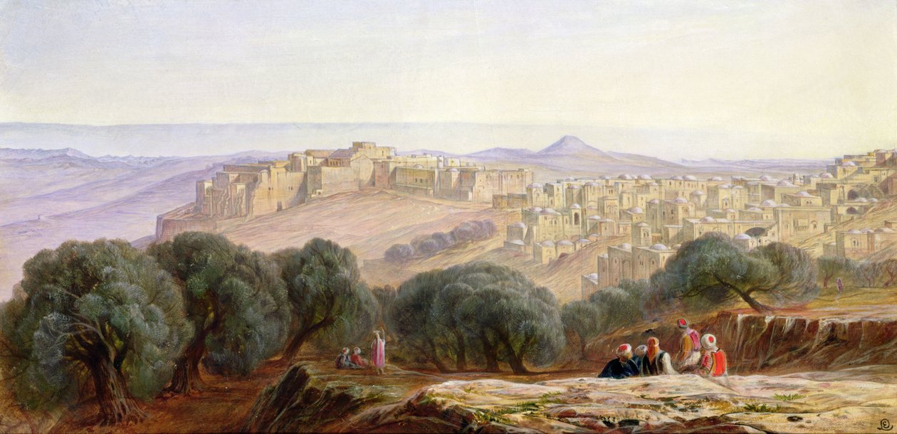 Betlehem, ca 1870 av Edward Lear