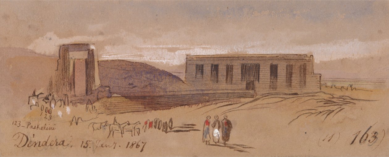 Dendera av Edward Lear
