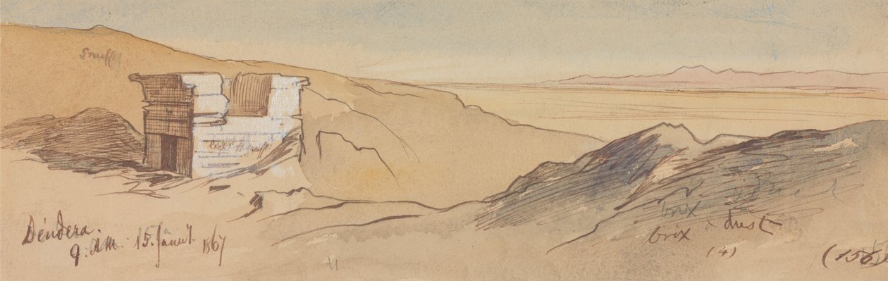 Dendera, kl. 09.00, 15 januari 1867 (156) av Edward Lear