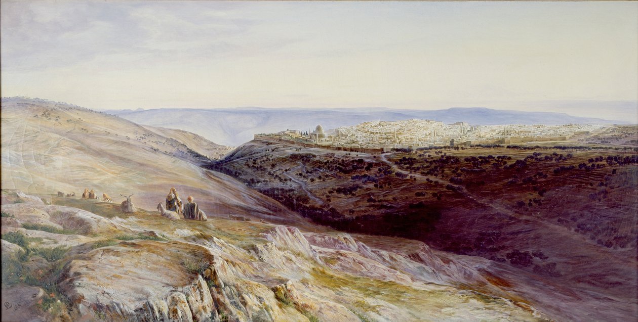 Jerusalem, 1865 av Edward Lear