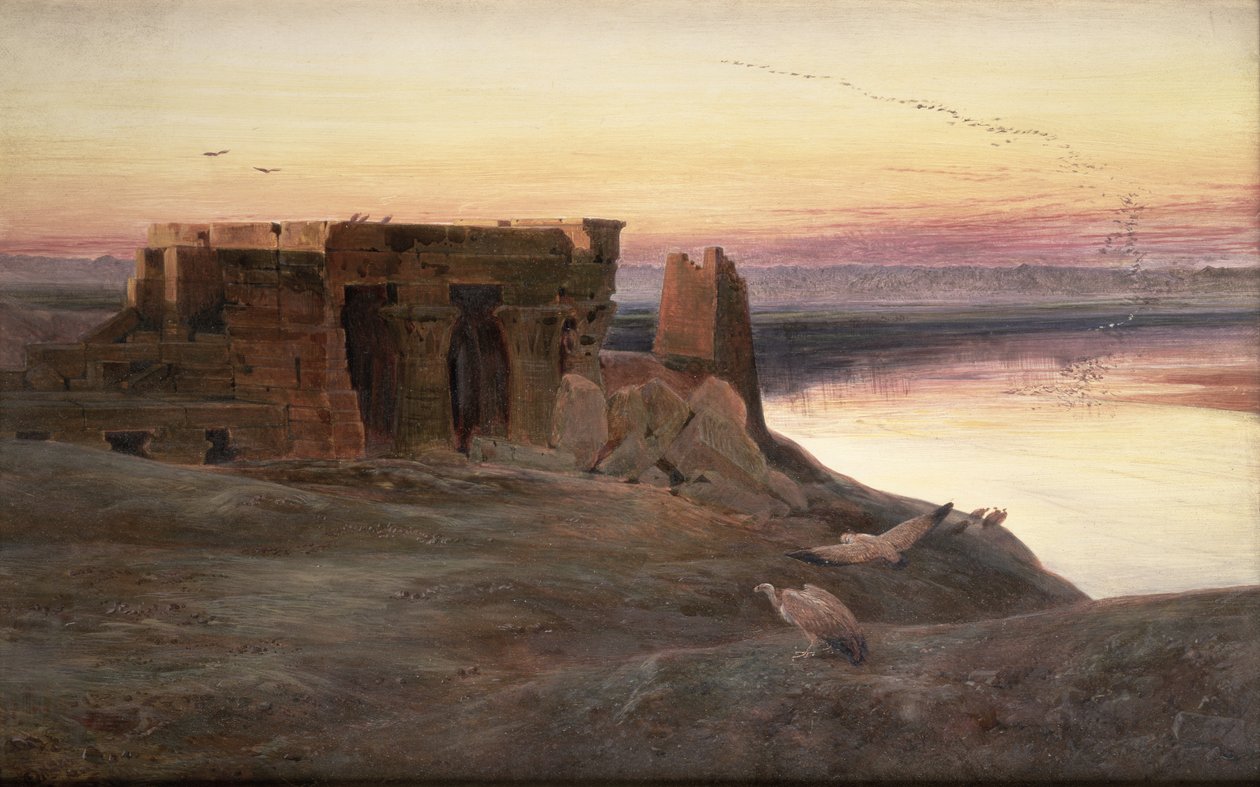 Kom till Ombo Temple, Egypten av Edward Lear