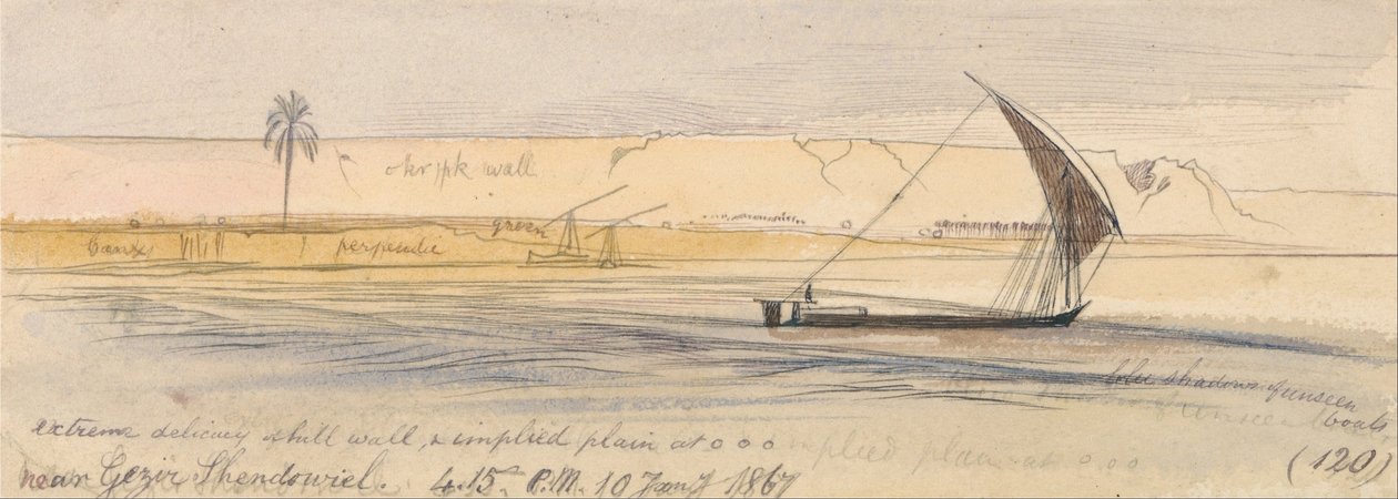 Nära Gezir Shendowiel av Edward Lear