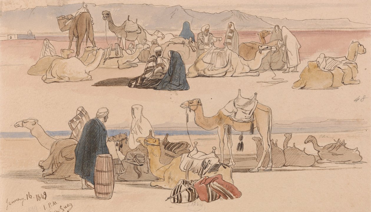 Nära Suez av Edward Lear