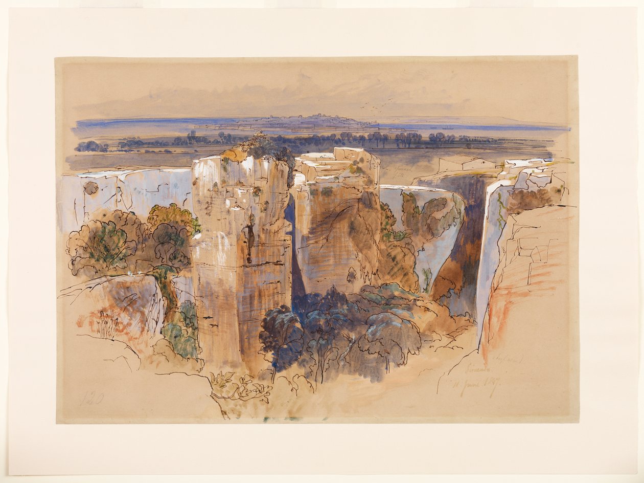 Quarries of Syracuse, 11 juni 1847 av Edward Lear