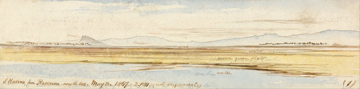 San Marino från Ravenna av Edward Lear