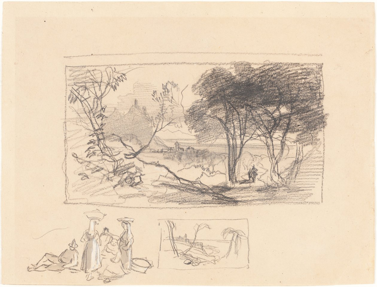 Skisser i Italien [recto], 18391845. av Edward Lear
