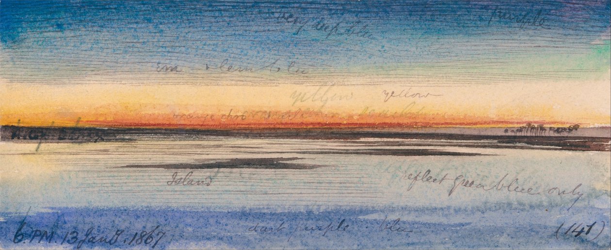 Solnedgång längs Nilen av Edward Lear