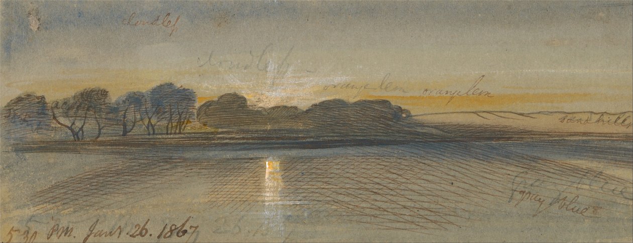Solnedgång på Nilen av Edward Lear