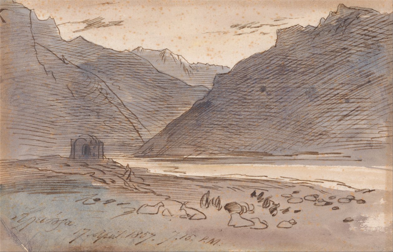 Vjose, kl. 19.15 den 17 april 1857 av Edward Lear
