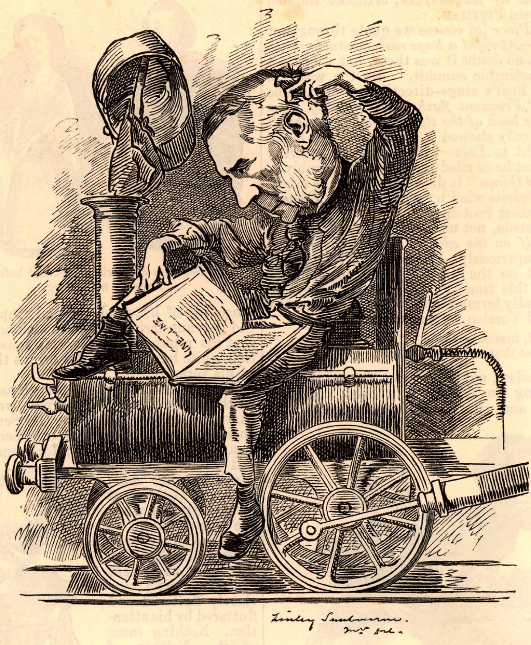 Edward William Watkin (1819-1901) av Edward Linley Sambourne