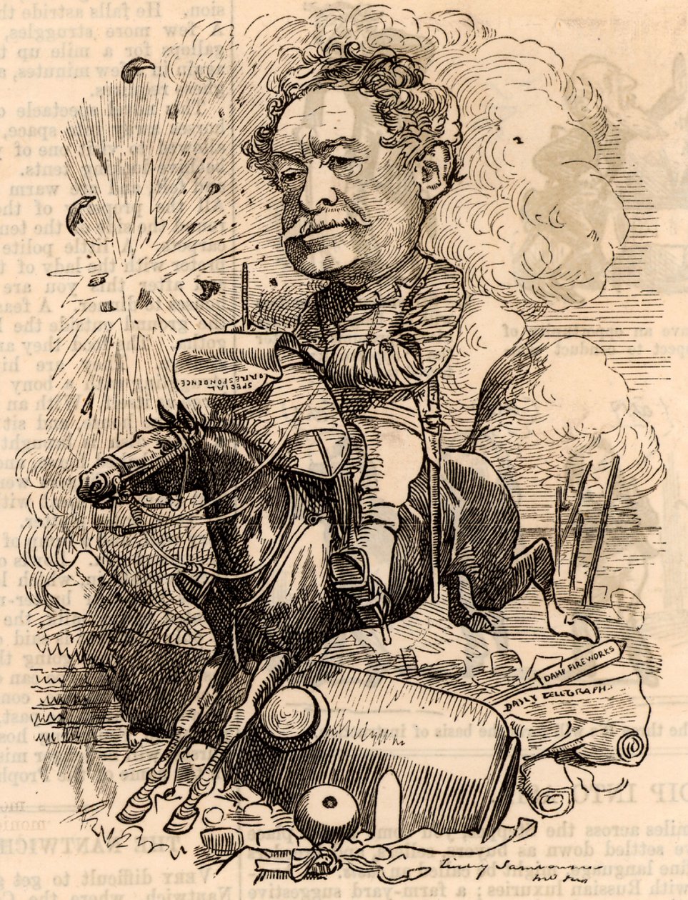 William Howard Russell (1821-1907) av Edward Linley Sambourne