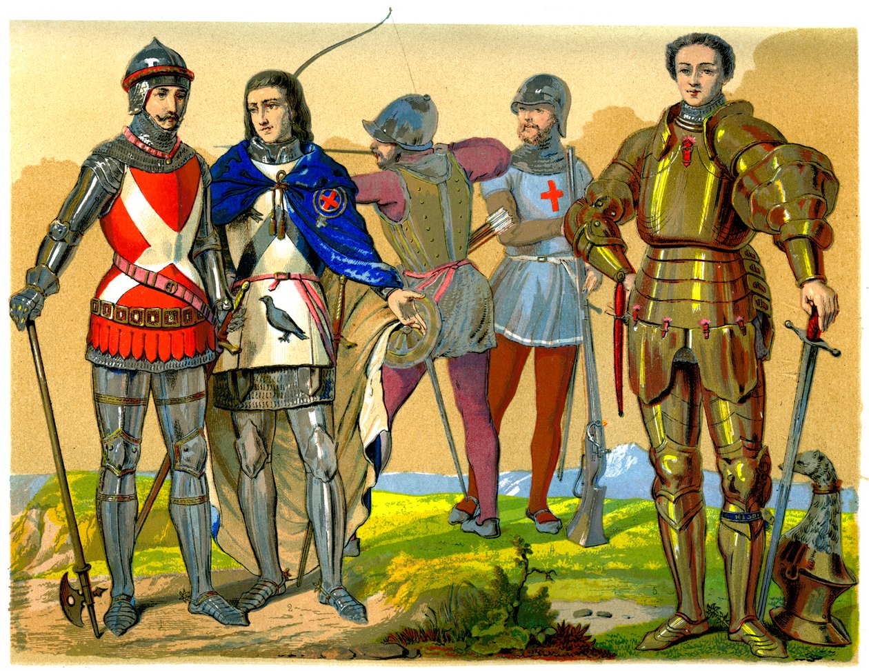 Engelsk stridsklänning, 1400-1500-talet 1849. av Edward May