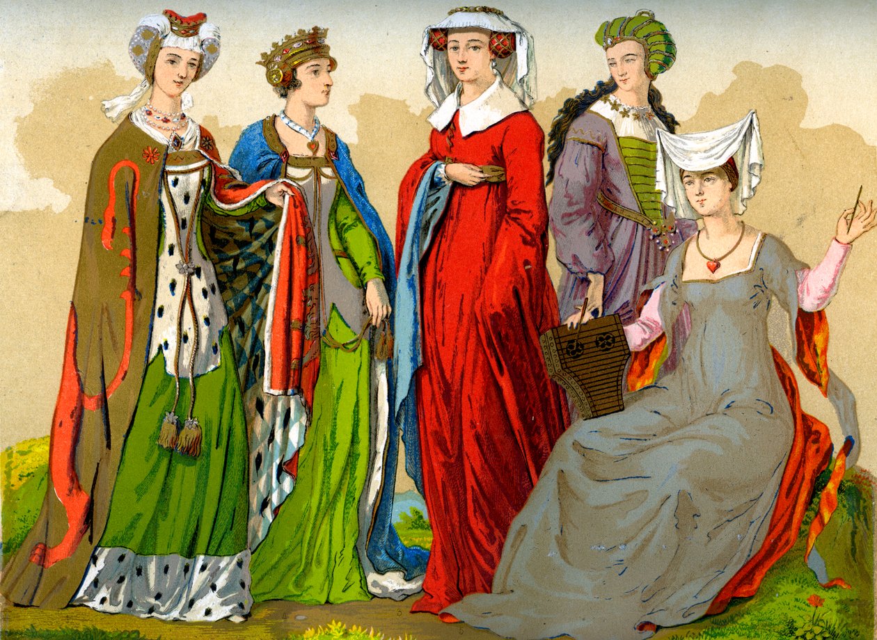 Engelska adelsdamer, 1400-1500-talet 1849. av Edward May