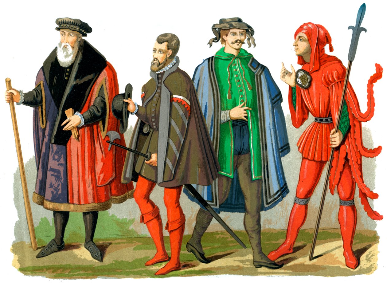 Tyska dräkter, 1400-1500-talet 1849. av Edward May