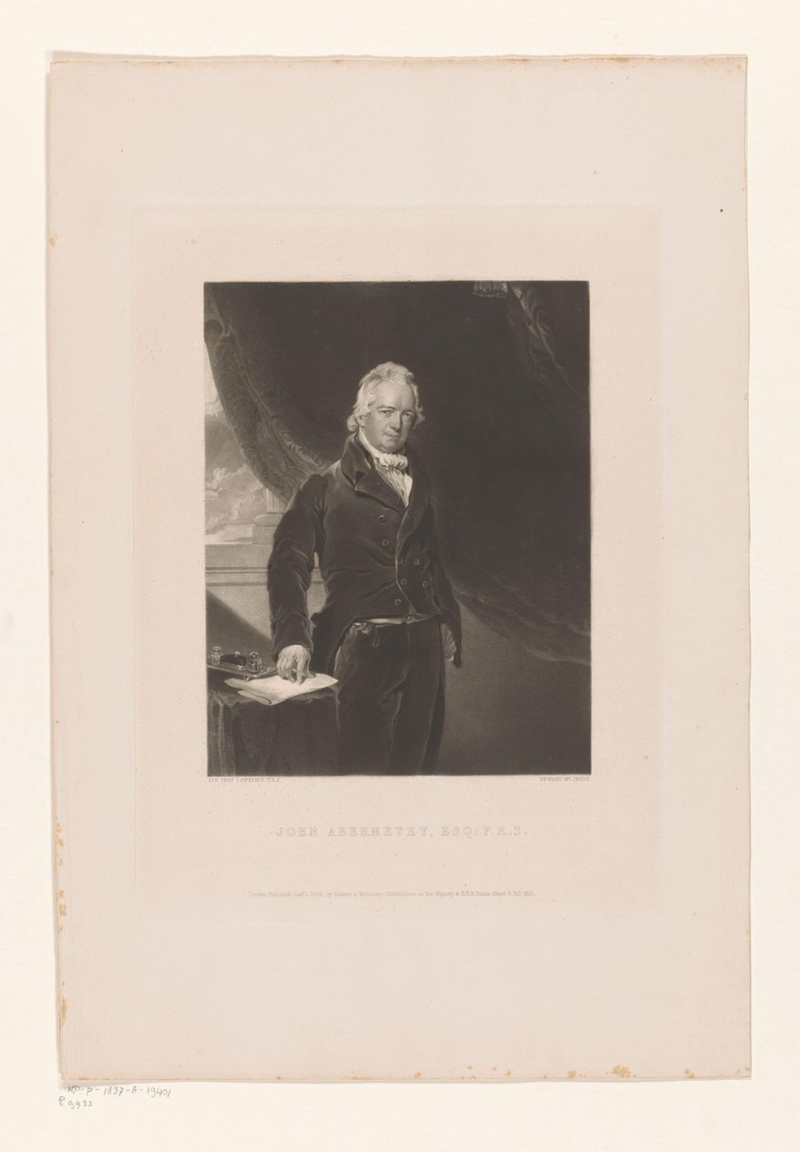 Porträtt av John Abernethy Esqr. av Edward McInnes