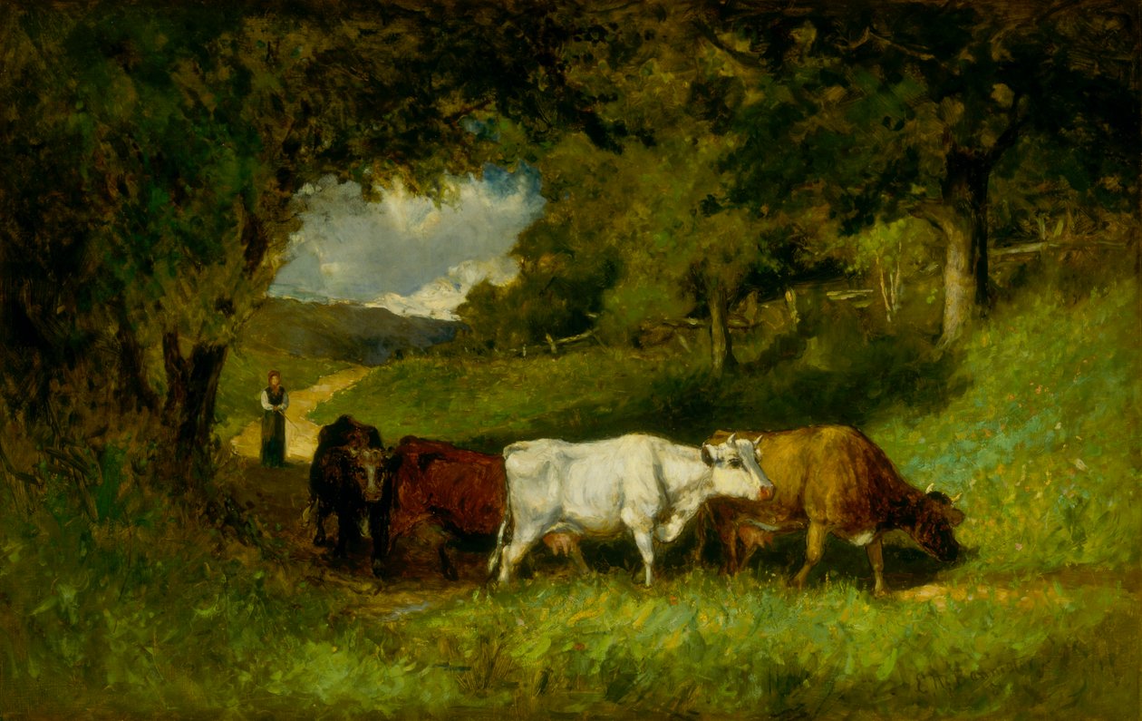Att köra hem korna, 1881. av Edward Mitchell Bannister