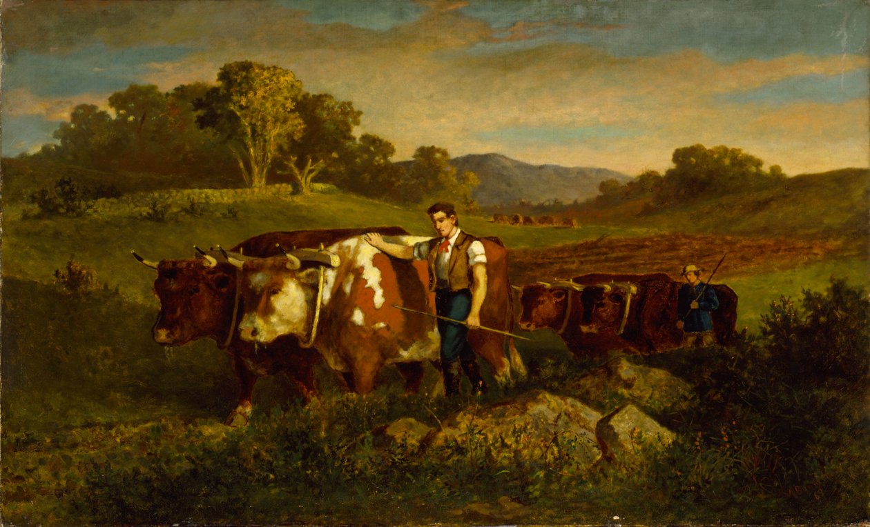 Boskapsskötare med kor av Edward Mitchell Bannister