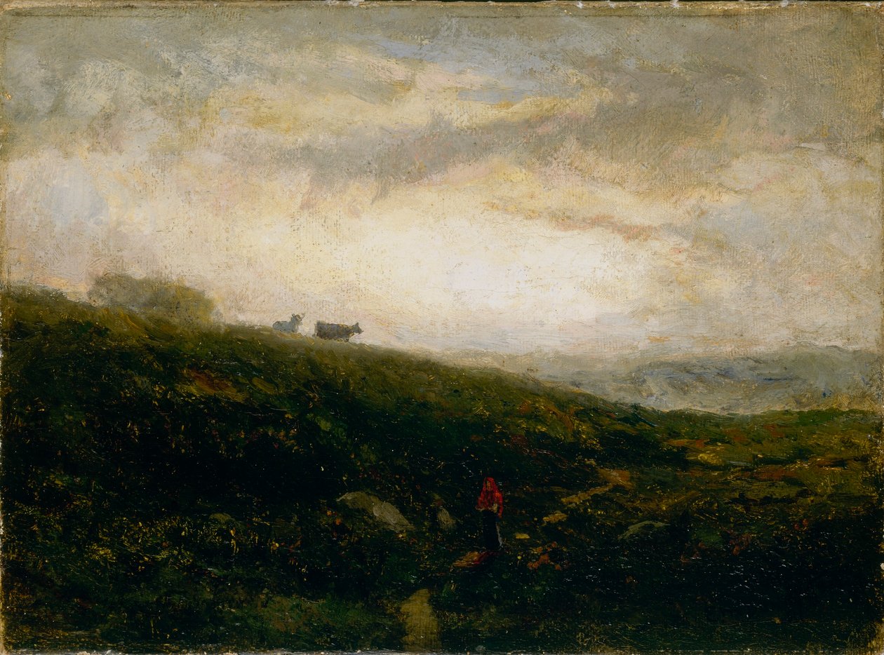 Utan titel (kor nedför en sluttning) av Edward Mitchell Bannister