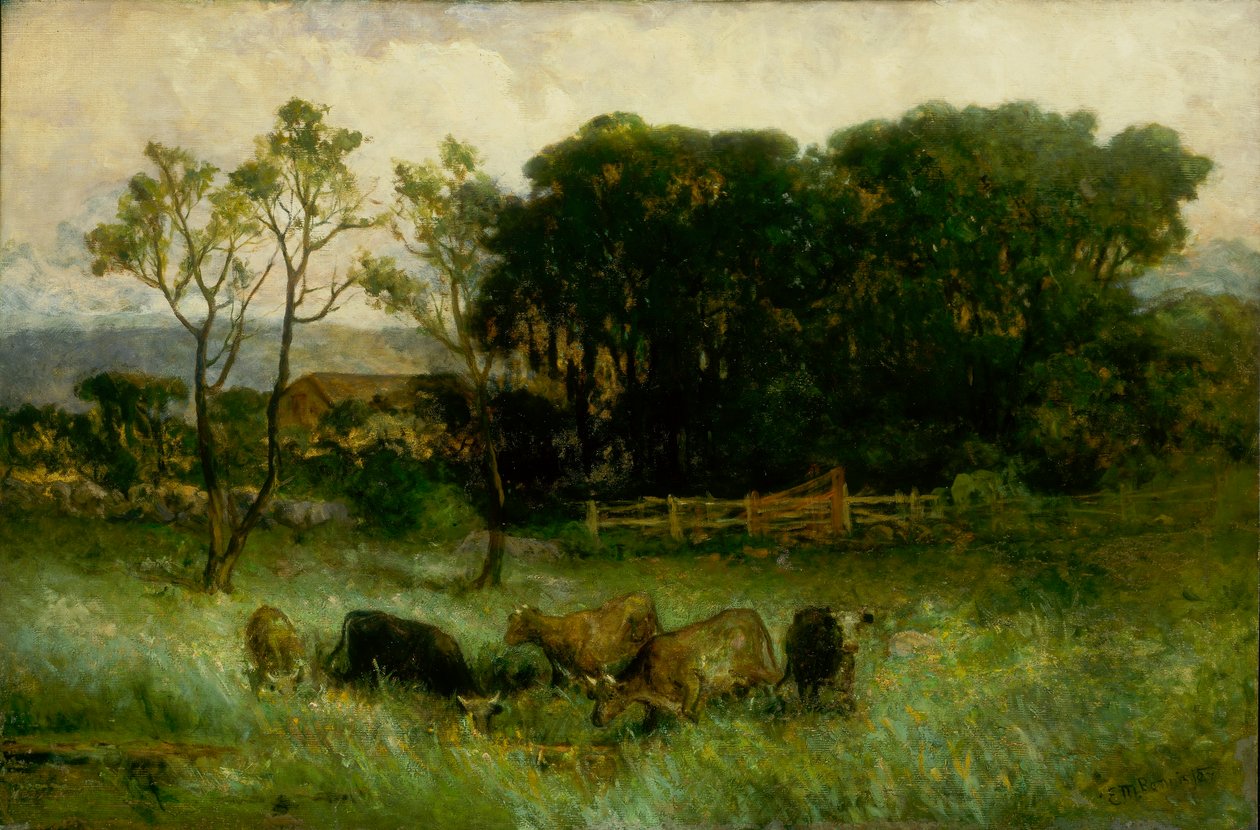 Utan titel (fem kor i beteshage) av Edward Mitchell Bannister