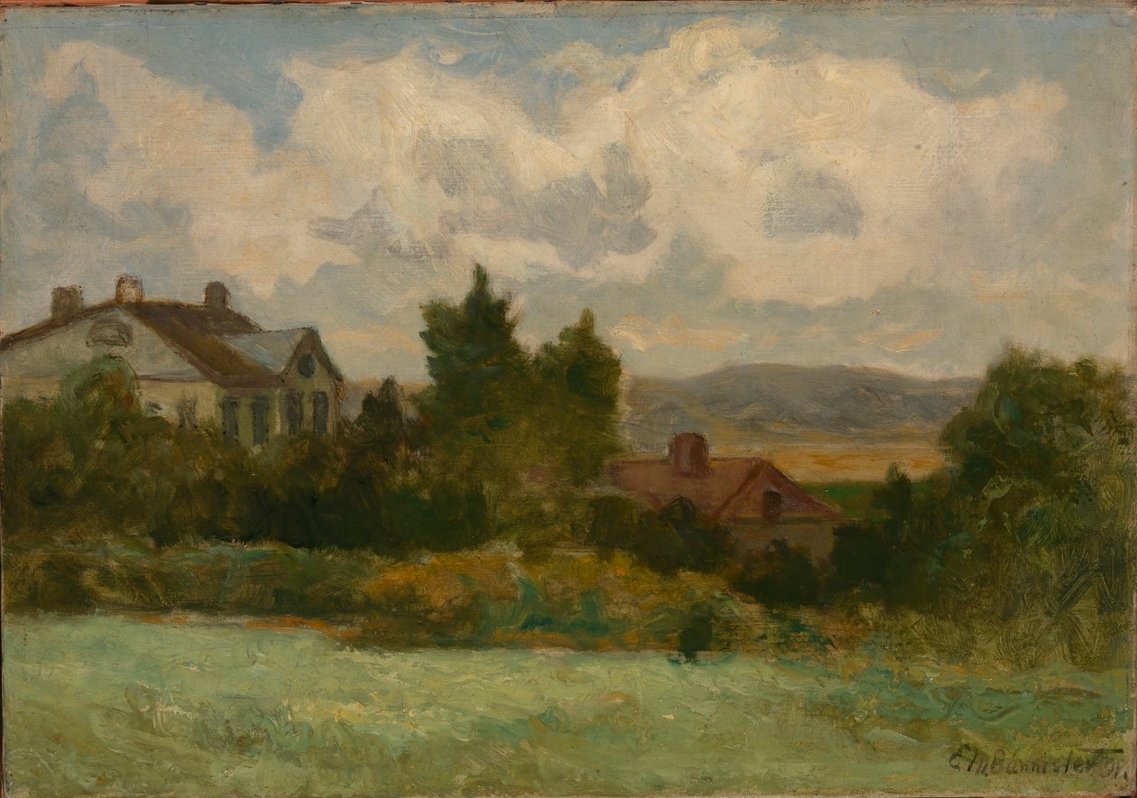 Utan titel (hus och träd) av Edward Mitchell Bannister