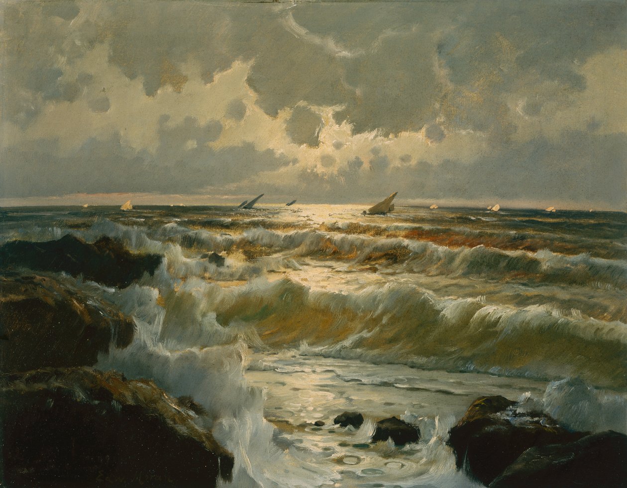 Homeward Bound (olja på duk) av Edward Moran