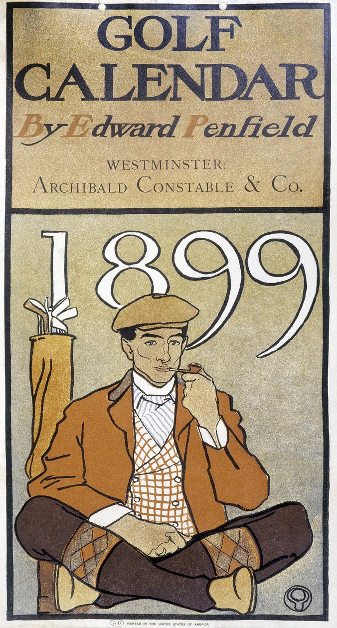 Kalender: "" Golfkalender"" av Edward Penfield av Edward Penfield