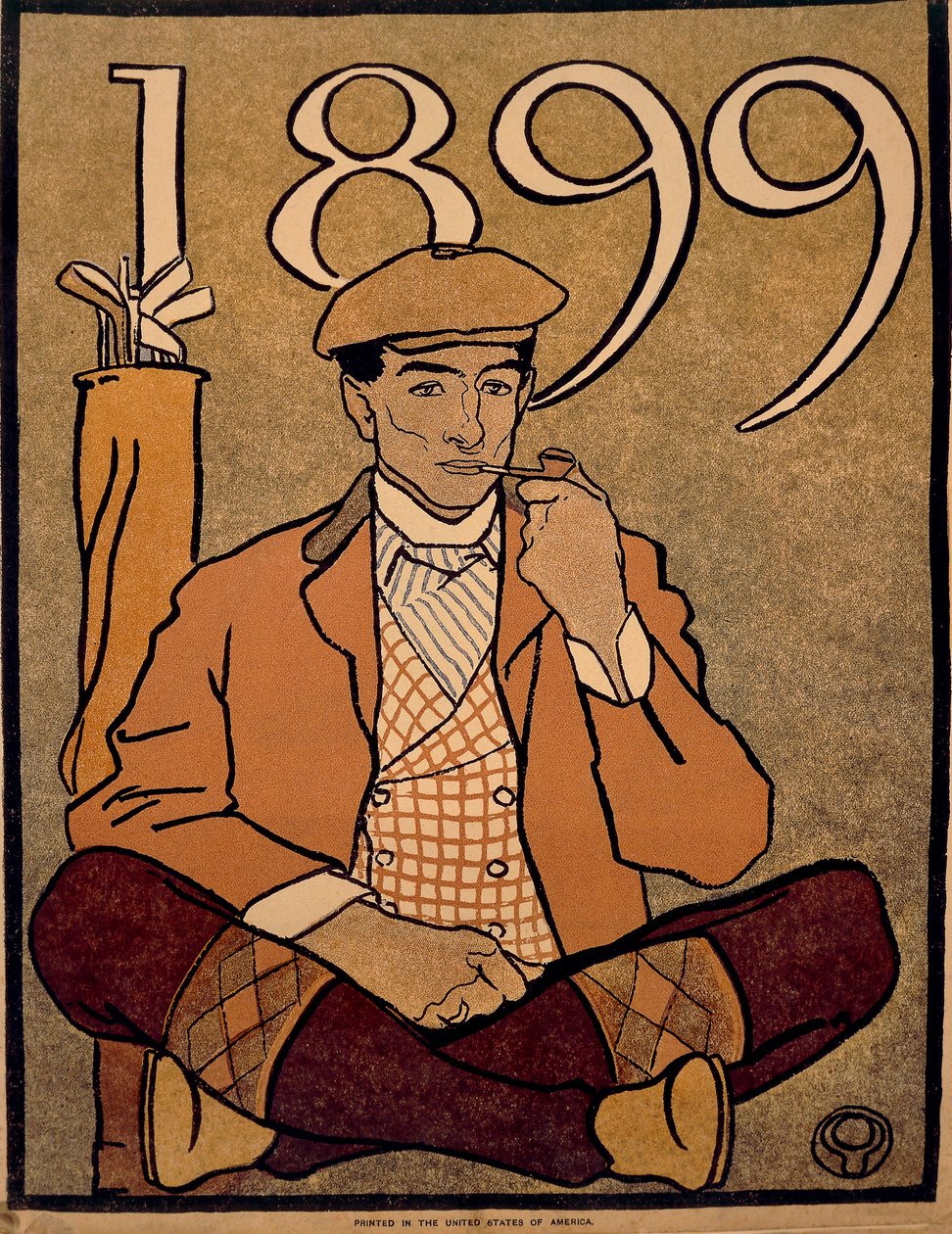 Golfkalender, av Edward Penfield, affisch av Edward Penfield