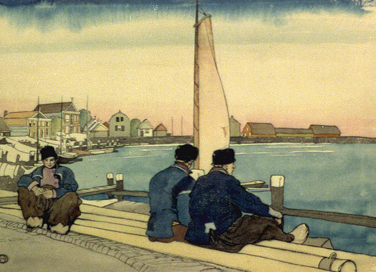 Väntar på vind och tidvatten av Edward Penfield