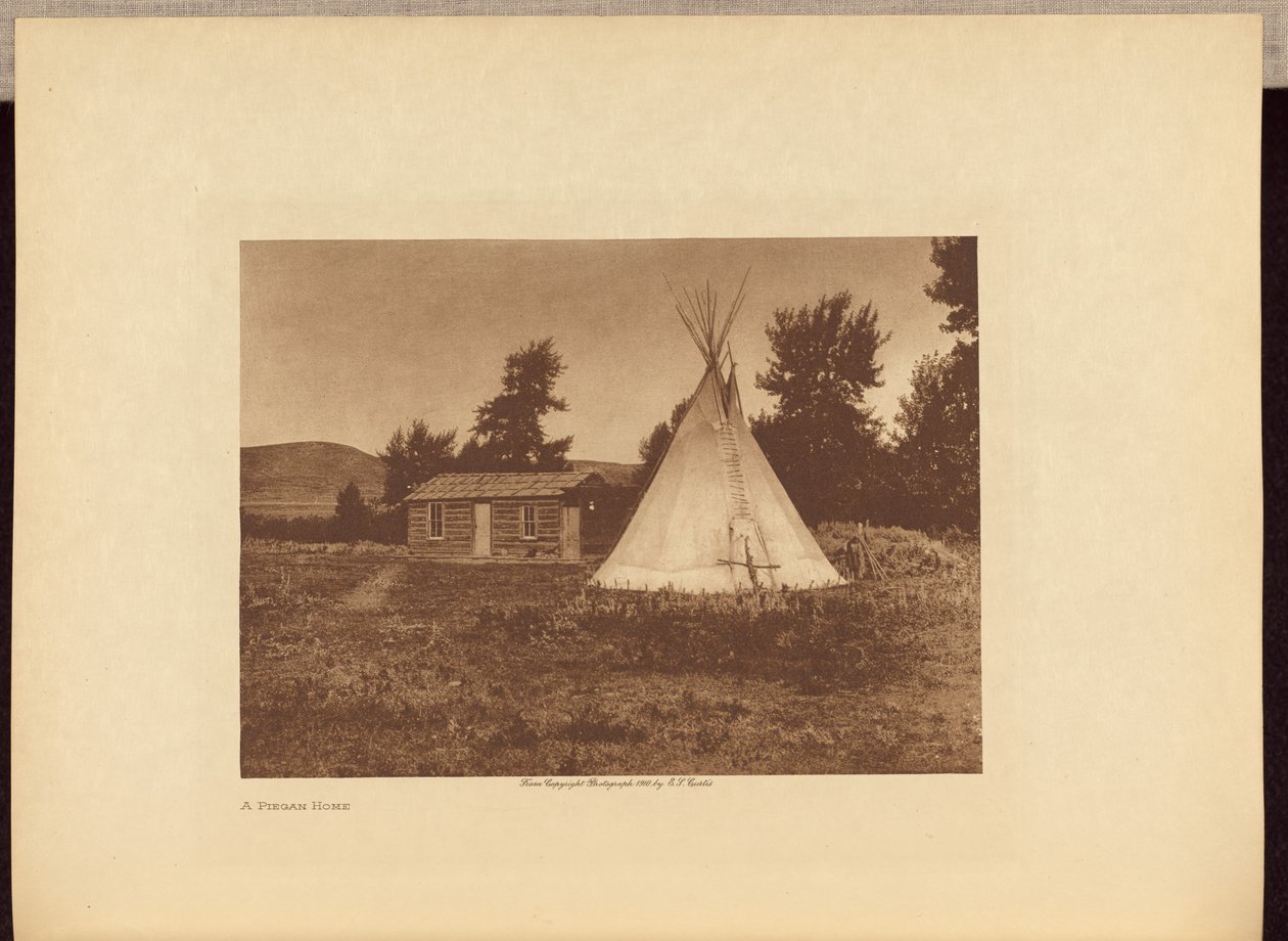Ett pieganskt hem av Edward S. Curtis