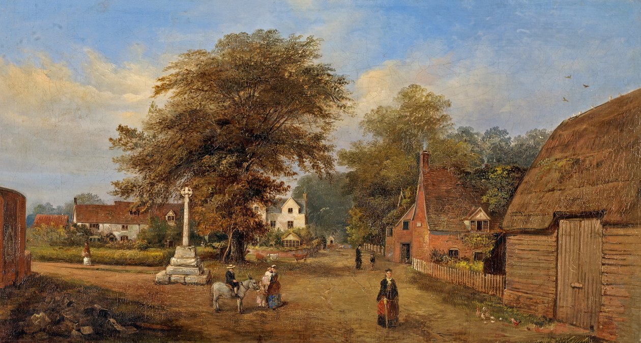 Hempsted Village, Gloucestershire, ca 1880 av Edward Smith