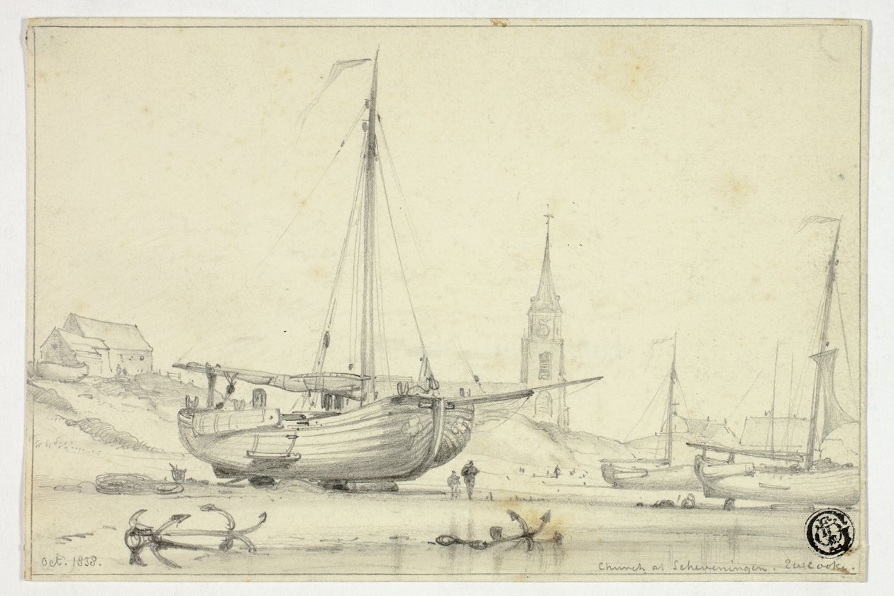 kyrkan i Scheveningen av Edward William Cooke