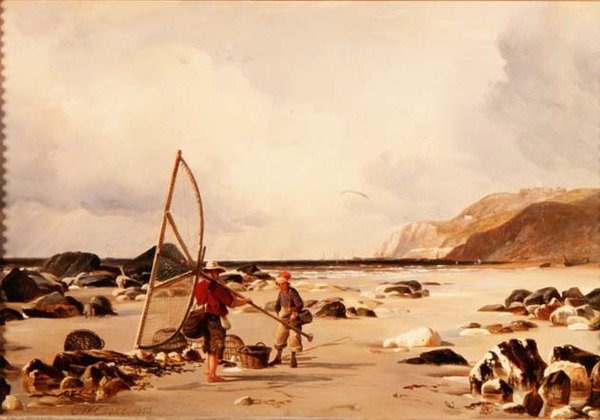 Räkor på en strand av Edward William Cooke