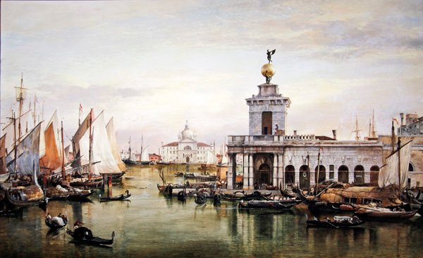 Venedig (olja på duk) av Edward William Cooke