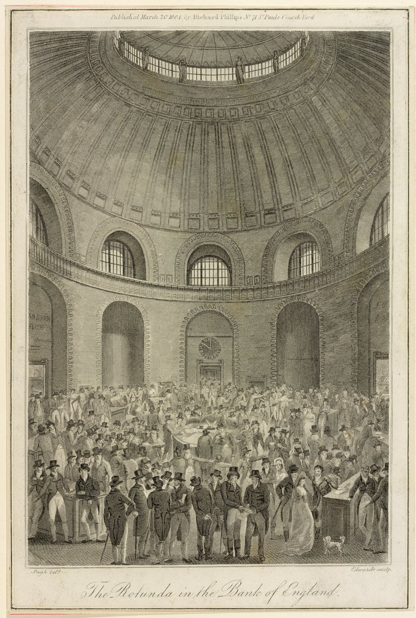 Rotunda vid Bank of England, 1804 av Edwards