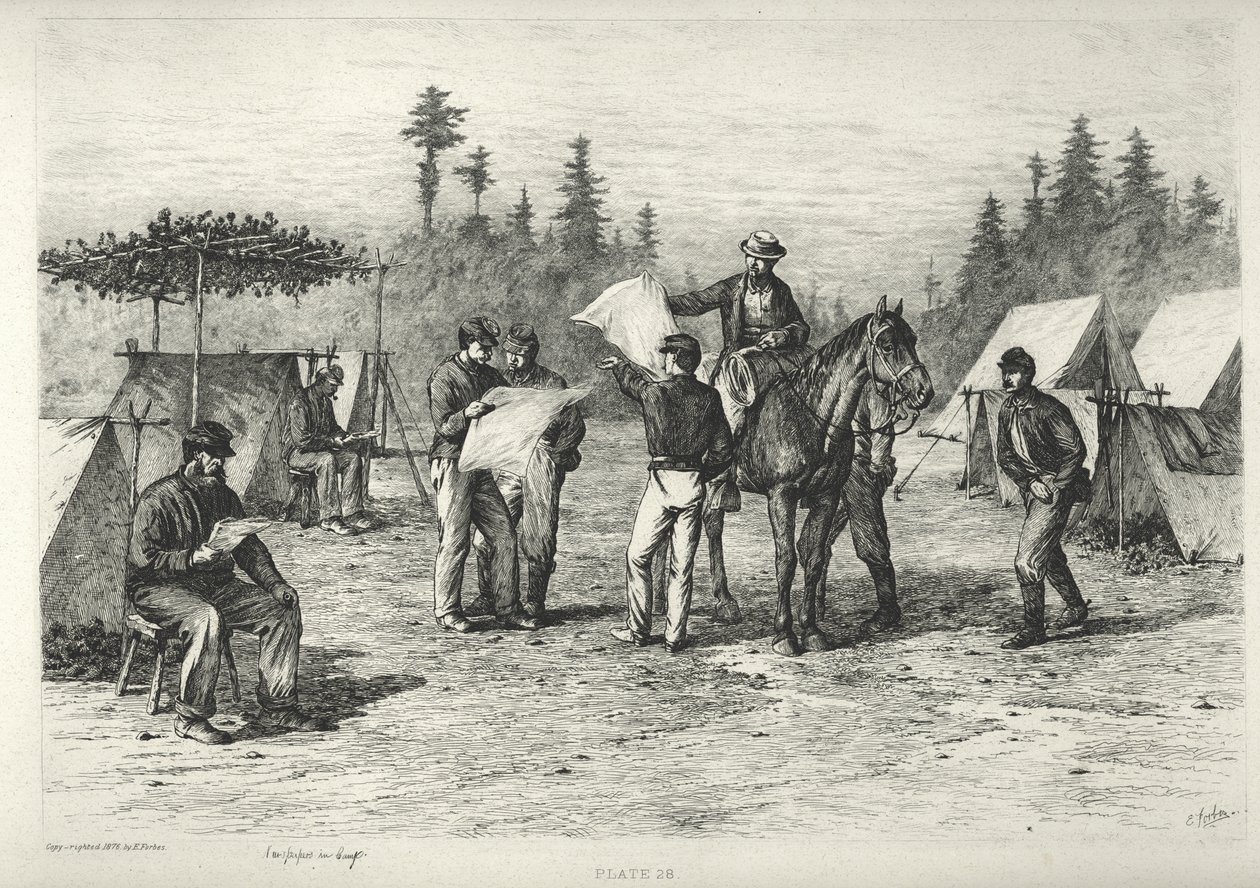 Newspapers in Camp av Edwin Austin Forbes