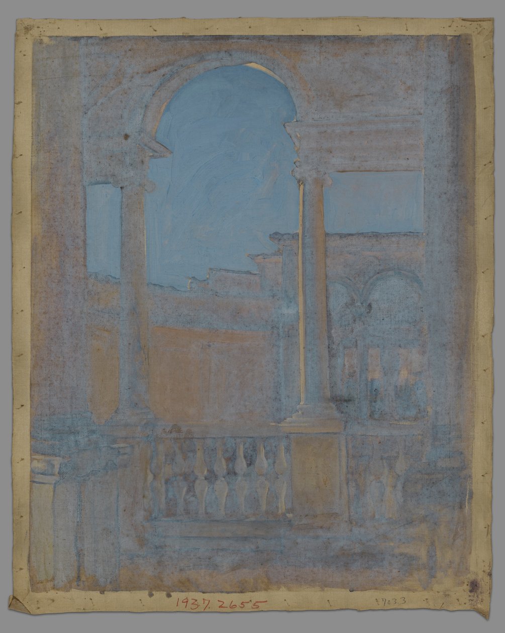 Arkitektstudie av Edwin Austin Abbey