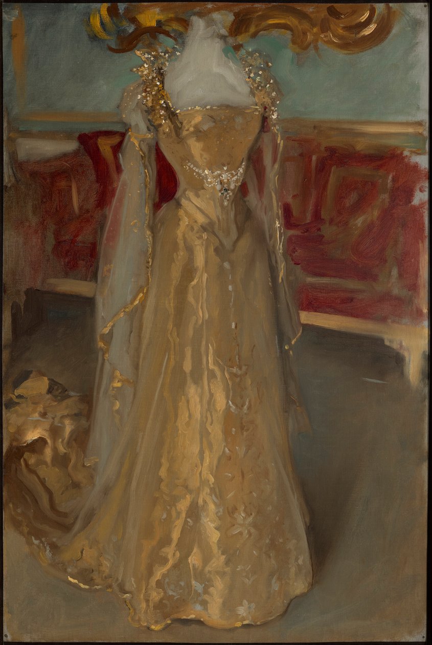 Draperistudie av drottning Alexandra av Edwin Austin Abbey