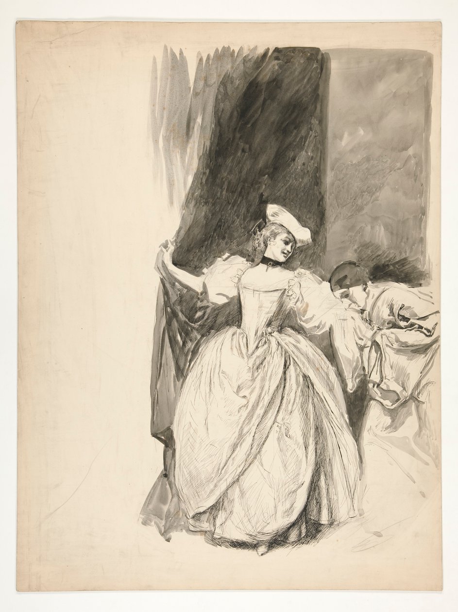 Figurstudie av Edwin Austin Abbey