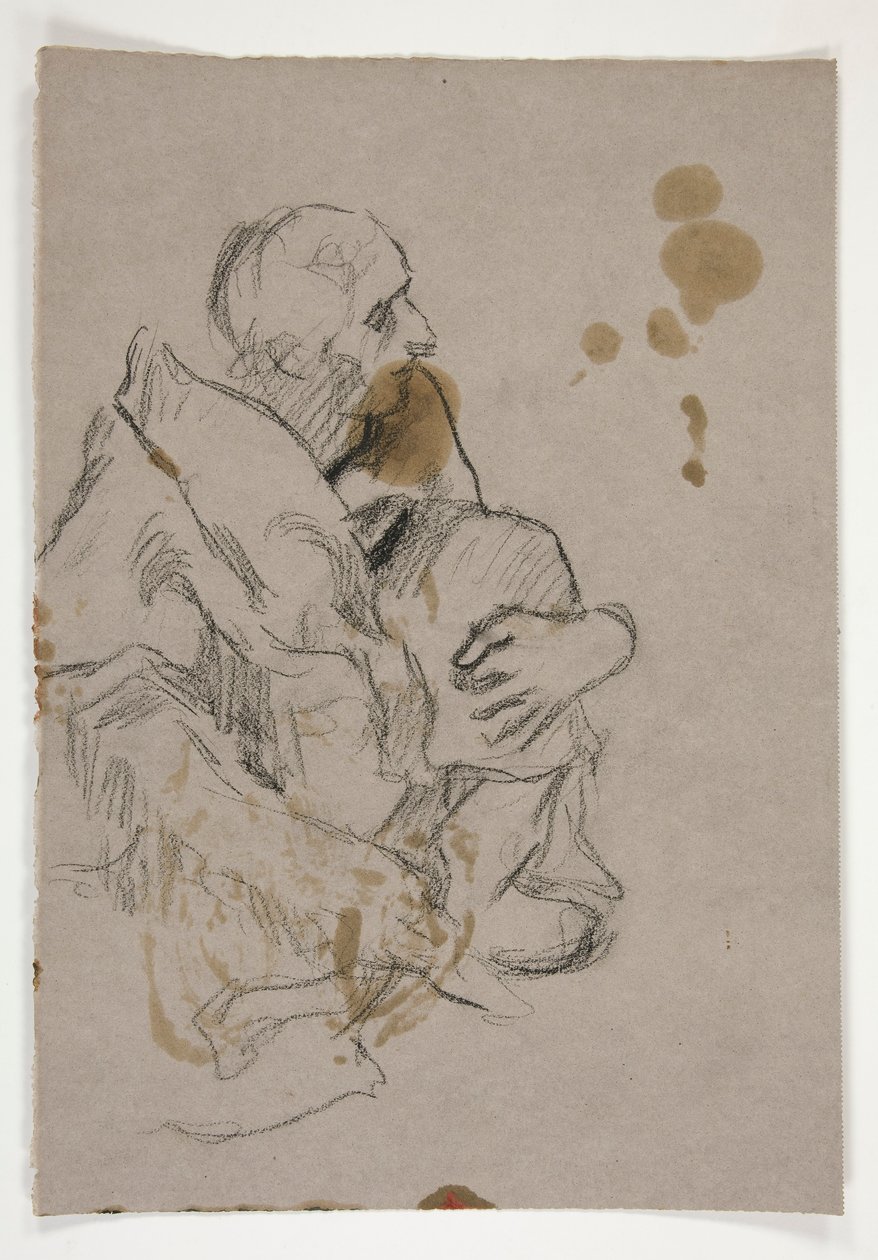 Figurstudie för av Edwin Austin Abbey