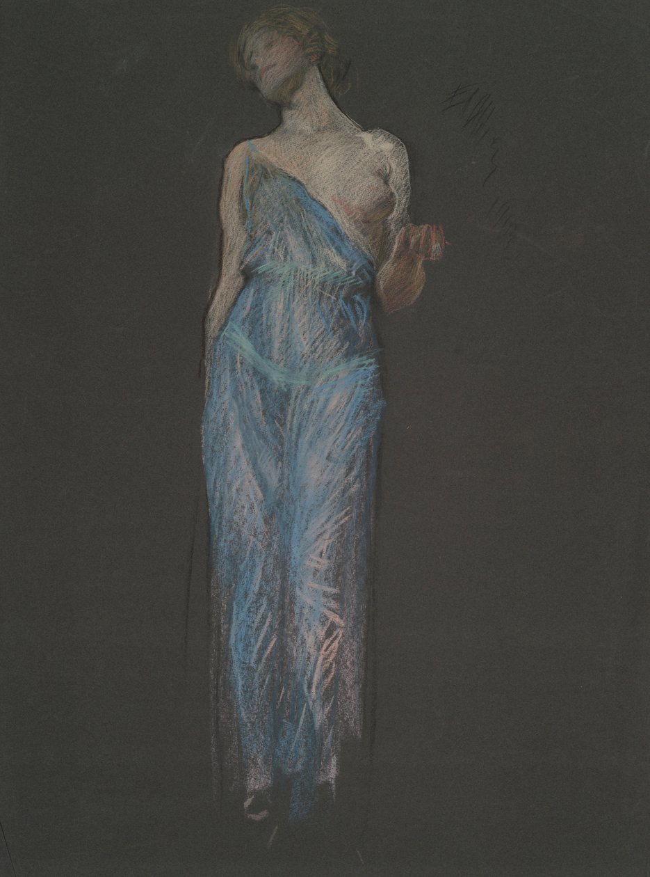 Figurstudie för av Edwin Austin Abbey