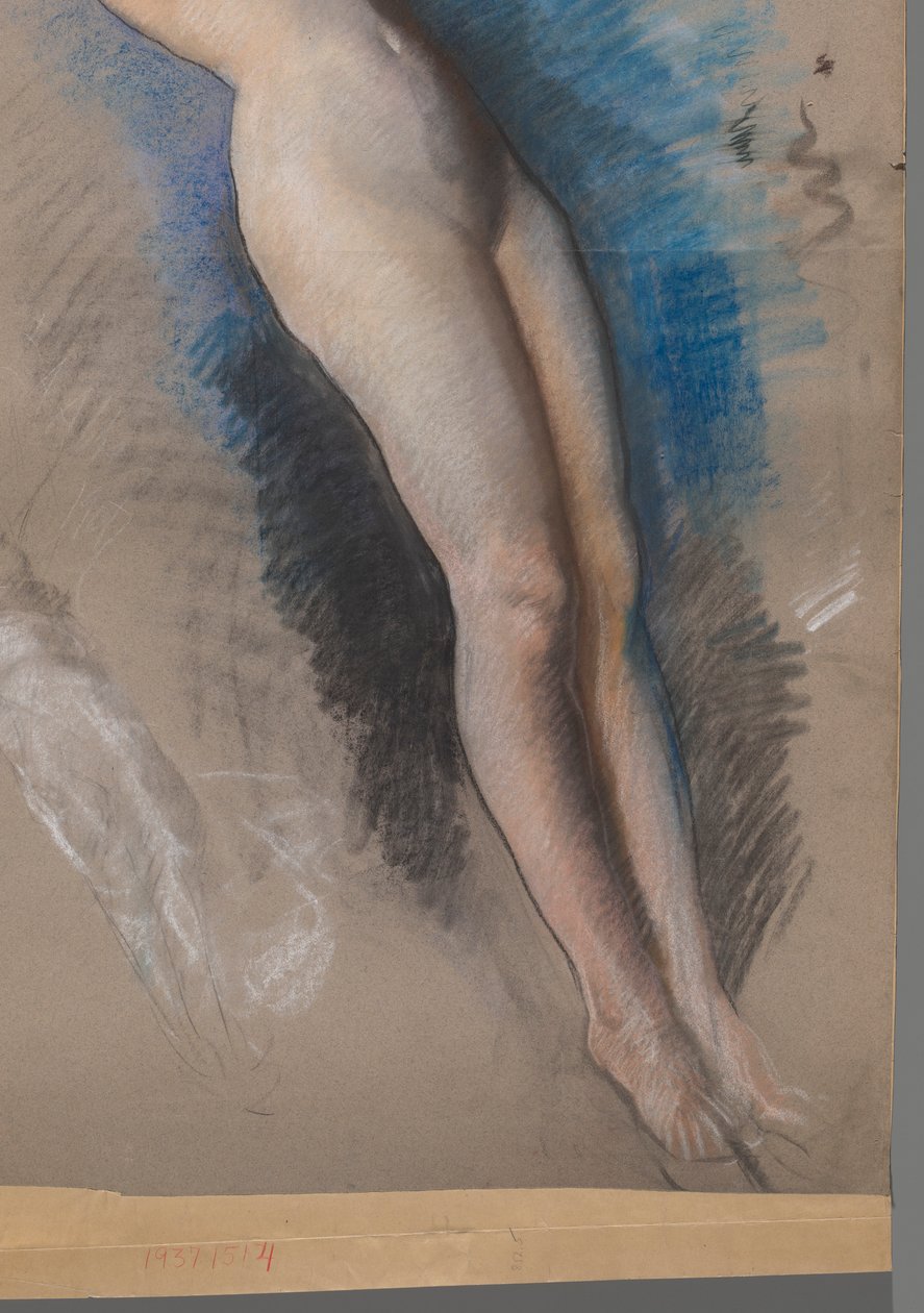 Figurstudie för av Edwin Austin Abbey