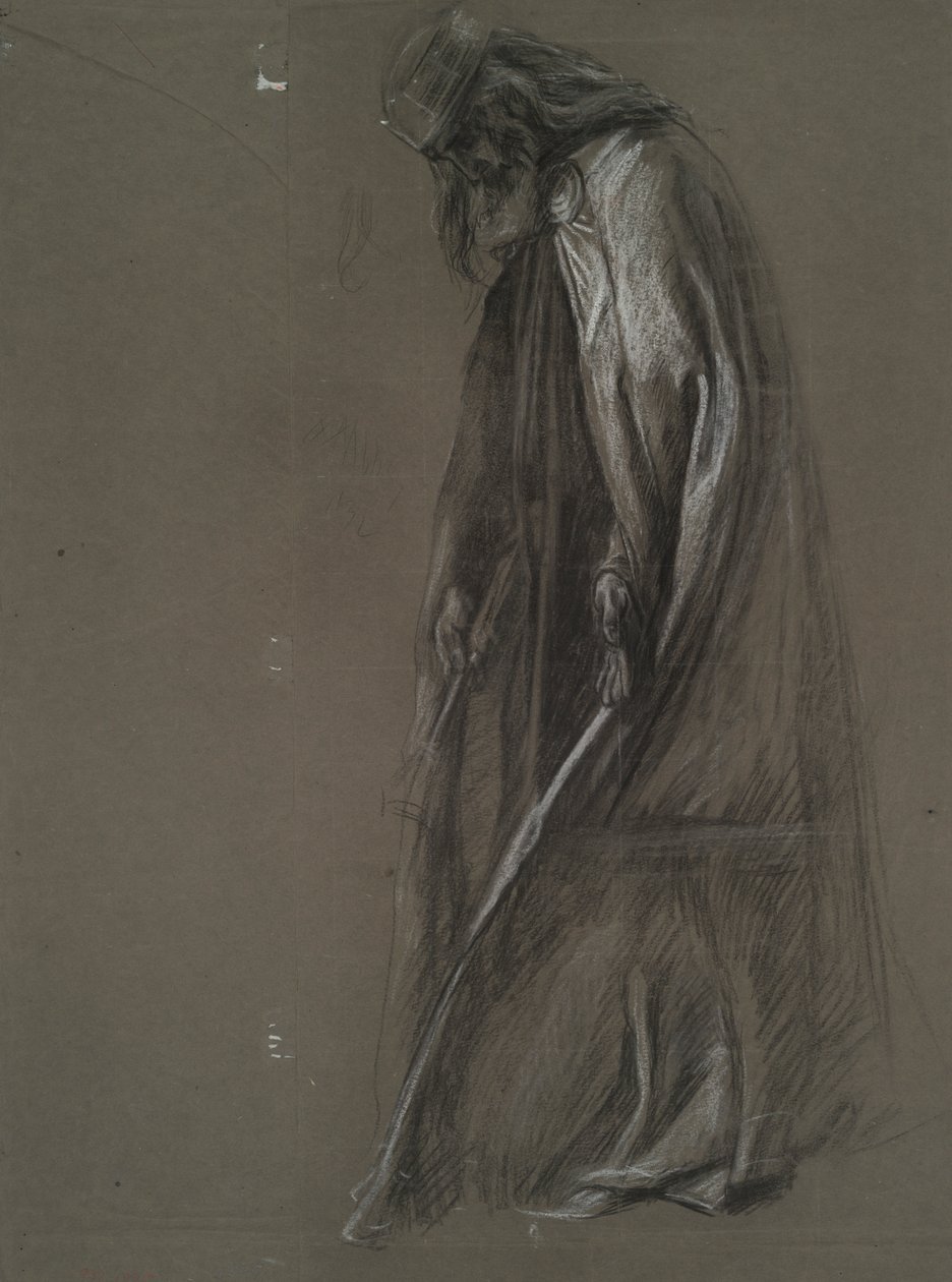 Figurstudie för av Edwin Austin Abbey