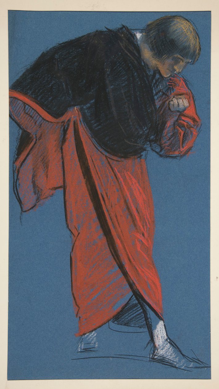 Figurstudie för av Edwin Austin Abbey