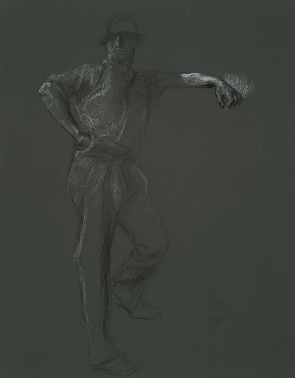 Figurstudie för av Edwin Austin Abbey